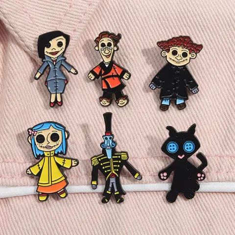 Cartoon Character Design Brooch, Cute Cartoon Badge for Backpack & Hat & Clothes Decor, Fashion Accessories for Women & Men, Alloy Brooch Pin
