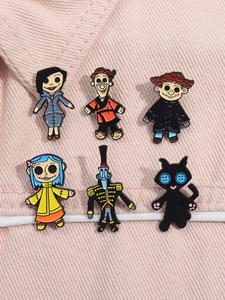 cartoon character design brooch, durable metal pins, men's accessories, cute cartoon badge for backpack & hat & clothes decor, fashion accessories for women & men