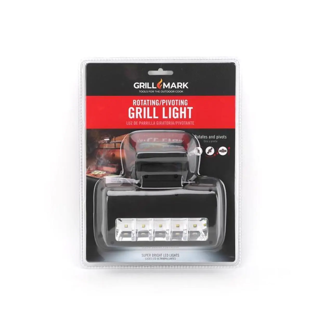212 MAIN Black LED Grill Light with Super Bright LEDs, Compatible with All Grill Types for Sports & Outdoor Camp Kitchen Use, Batteries, Outdoor Cooking Grill Stoves
