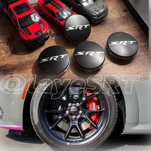 4PCS SET SRT , Hellcat , R/T , 392,300 Center Caps and Floating/Wheel Center Caps For SRT 2015-2024 DODGE charger/300 challenger  Rim Hup Center Covers Caps