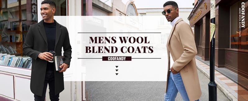 COOFANDY Fall Outfits Mens Wool Blend Coat Winter Trench Coats Notched Lapel Collar Single Breasted Overcoat Classic Peacoat With Pockets Menswear Casual COOFANDY Fall Outfits Mens Wool Blend Coat Winter Trench Coats Notched Lapel Collar Single Breasted Overcoat Classic Peacoat With Pockets Menswear Casual