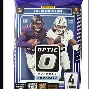 2025 Optic Pack Official NFL Trading Cards - 4 Cards Per Pack, NFL-Licensed, Features Authentic Players Like Derrick Henry & Ashton Jeanty, NFLPA-Connected
