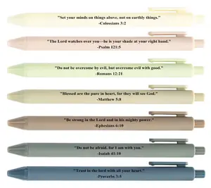 7Pcs Self-motivational Bible pen, printed with encouraging verses from the Bible, a perfect gift for family! Ideal for office work, note-taking,  ballpoint pens.