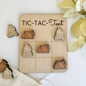 Camping Game + Mini Tic-Tac-Toe Board + Collectible + Family Night