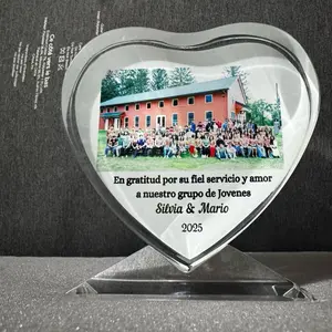 Heart Shape Glass Photo Frame