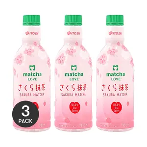 3 Pack ITO EN Matcha Love Sakura 11.16 fl oz Each - Japanese Cherry Blossom Matcha, 0 Sugar, Seasonal Limited