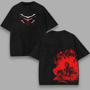 Dead Space Bleeding RIG Spine Health Bar Status Vintage Washed Oversized T-Shirt – Visceral Horror Sketch Graphic Tee Acid Black