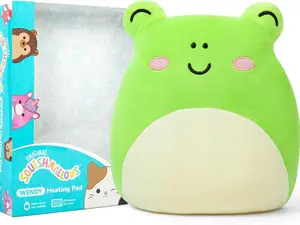 Squishmallows Wendy The Frog by Relatable, Microwavable Heating Pad for Period Cramps, Cuddly Plushies, Great Gift Ideas for Loved Ones of All Ages, Includes 1 Lavender Scented Heating Pad Plushy