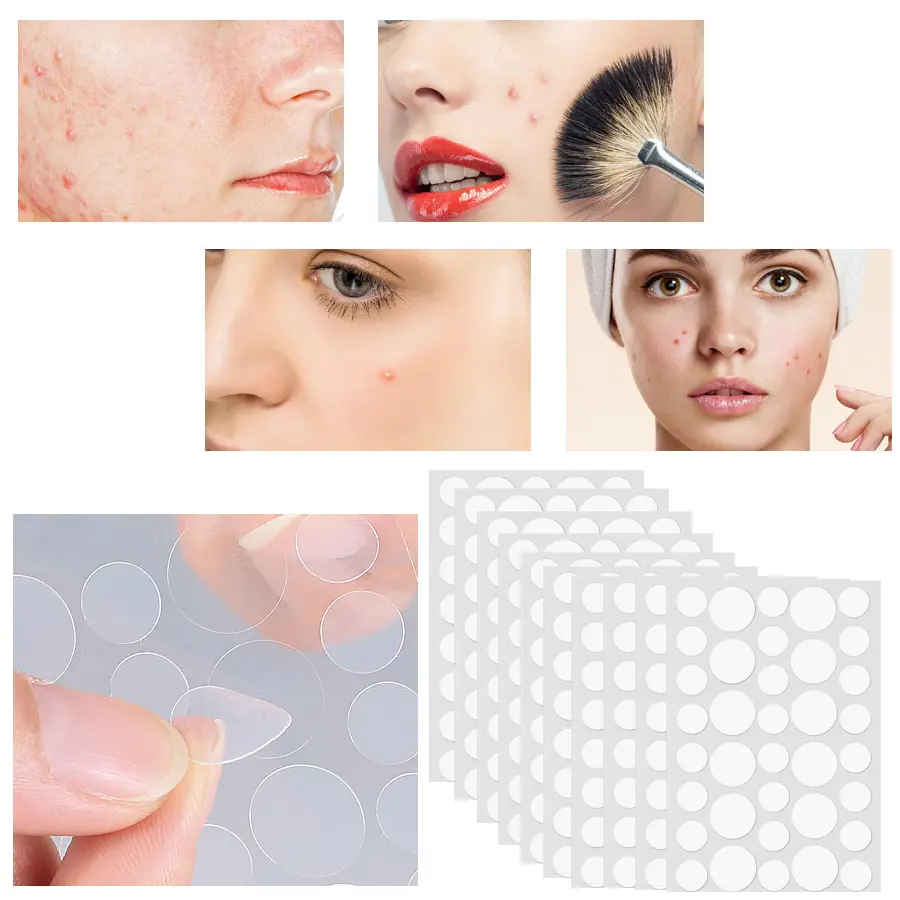 144 Pcs Concealer Stickers, Makeup Cosmetic Round Transparent Waterproof Sweatproof Adhesive, Perfect for Covering Blemishes, Dark Spot Cover and Imperfections