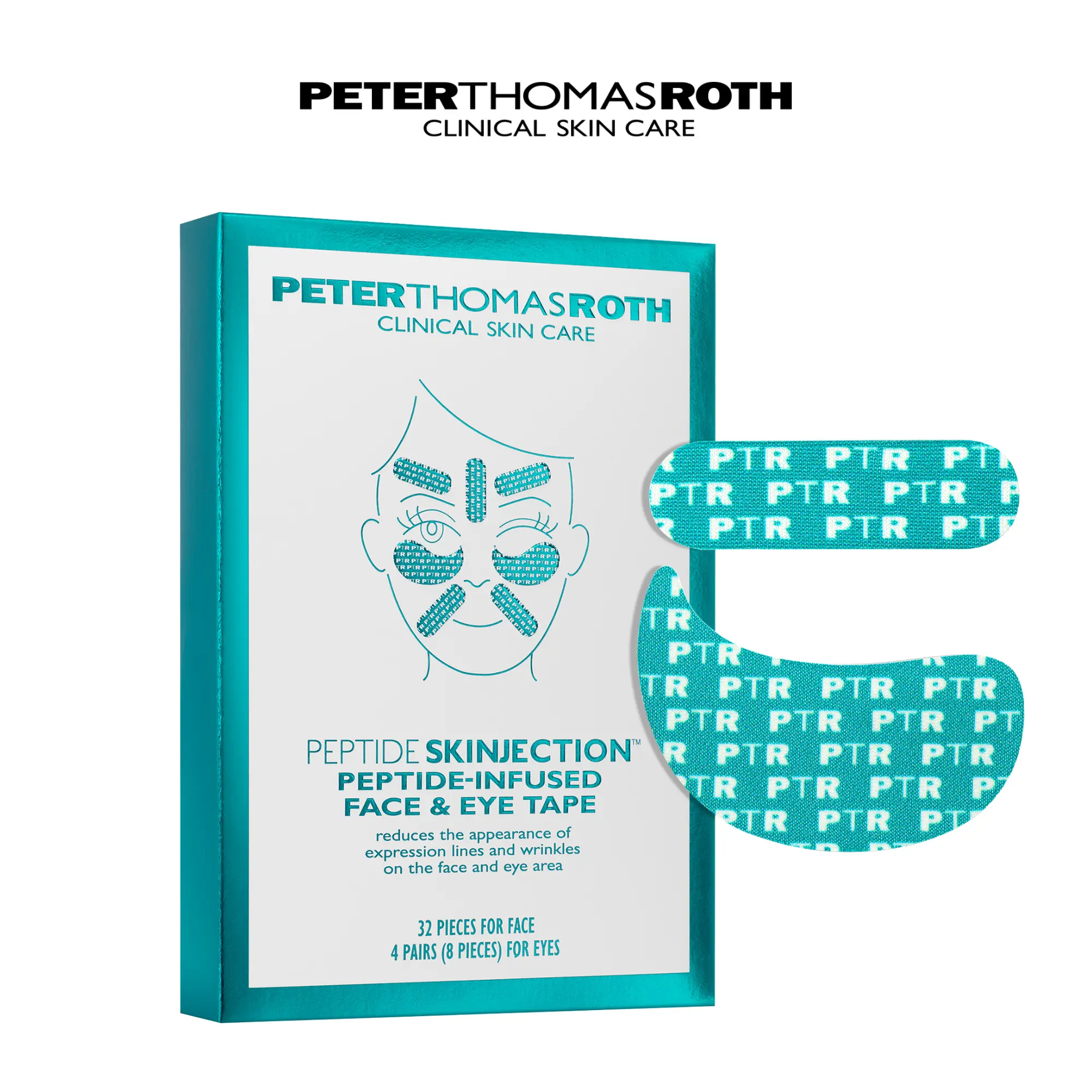 Peter Thomas Roth Peptide Skinjection Peptide Infused Face + Eye Tape, Improve Look of Fine Lines and Wrinkles Peter Thomas Roth Peptide Skinjection Peptide Infused Face + Eye Tape, Improve Look of Fine Lines and Wrinkles