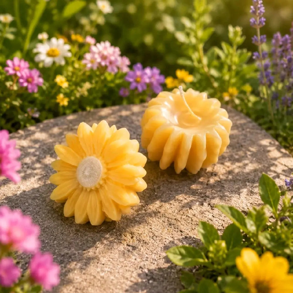 Handcrafted Soy Wax Candles Daisy and Pumpkin Water Strawberry Scent