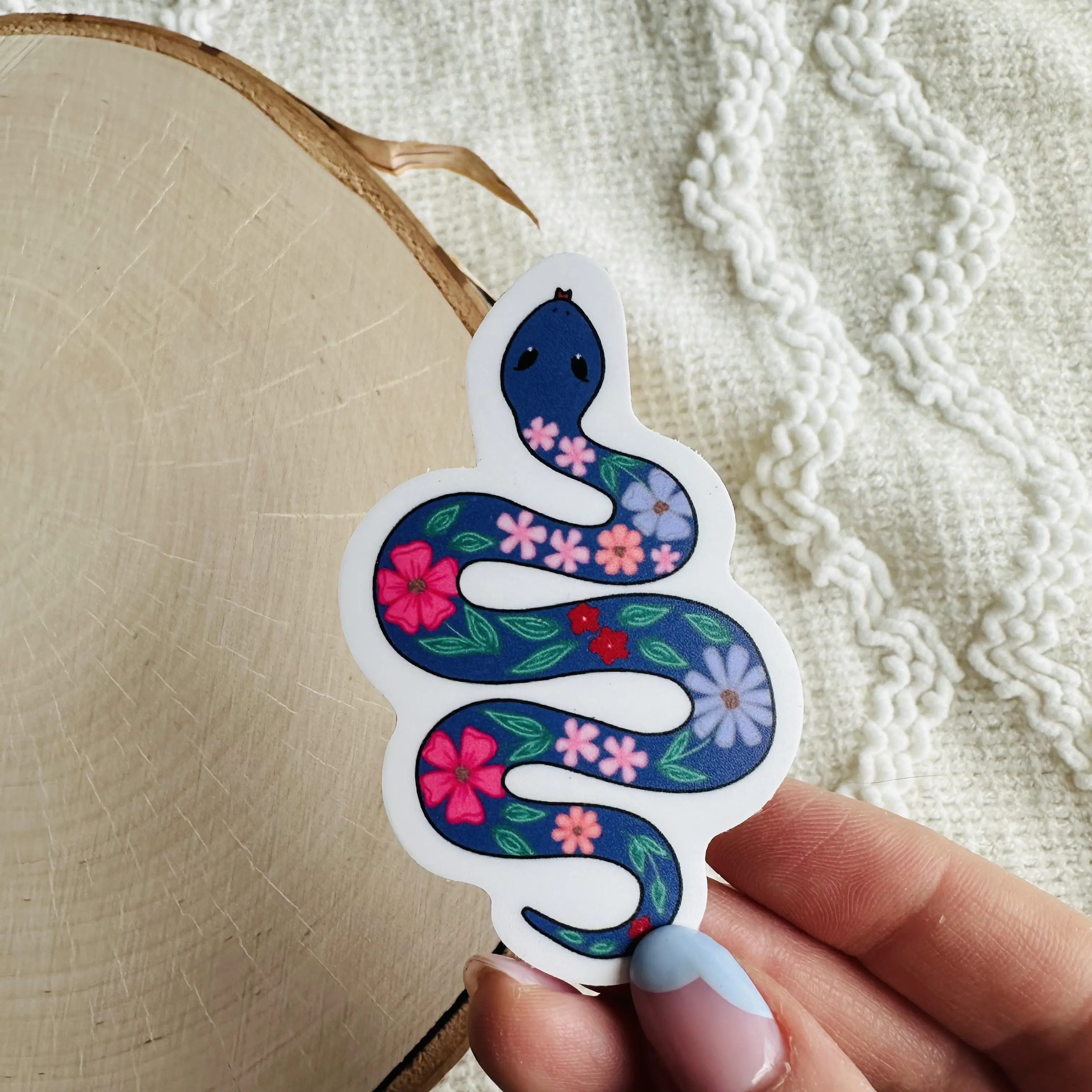 Floral Snake Sticker