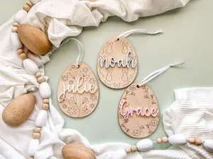 Easter Basket Tags, Basket Name Tag Personalized, Easter Gift for Kids, Easter Gift Basket, Easter Basket, Easter Egg, Spring Gift Tag