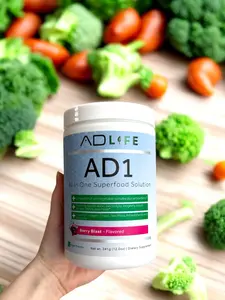 AD LIFE AD1 All-in-One Superfood Solution Berry Blast Flavored 341g Premium Nutrients for Energy Immunity Gut Health Recovery Mental Clarity US