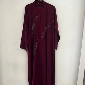 Classic Maroon Open Abaya