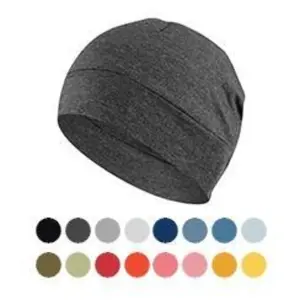 Cotton Skull Caps for Men & Women - Sleep & Helmet Liner, 2-Pack Lightweight Beanie, Breathable
