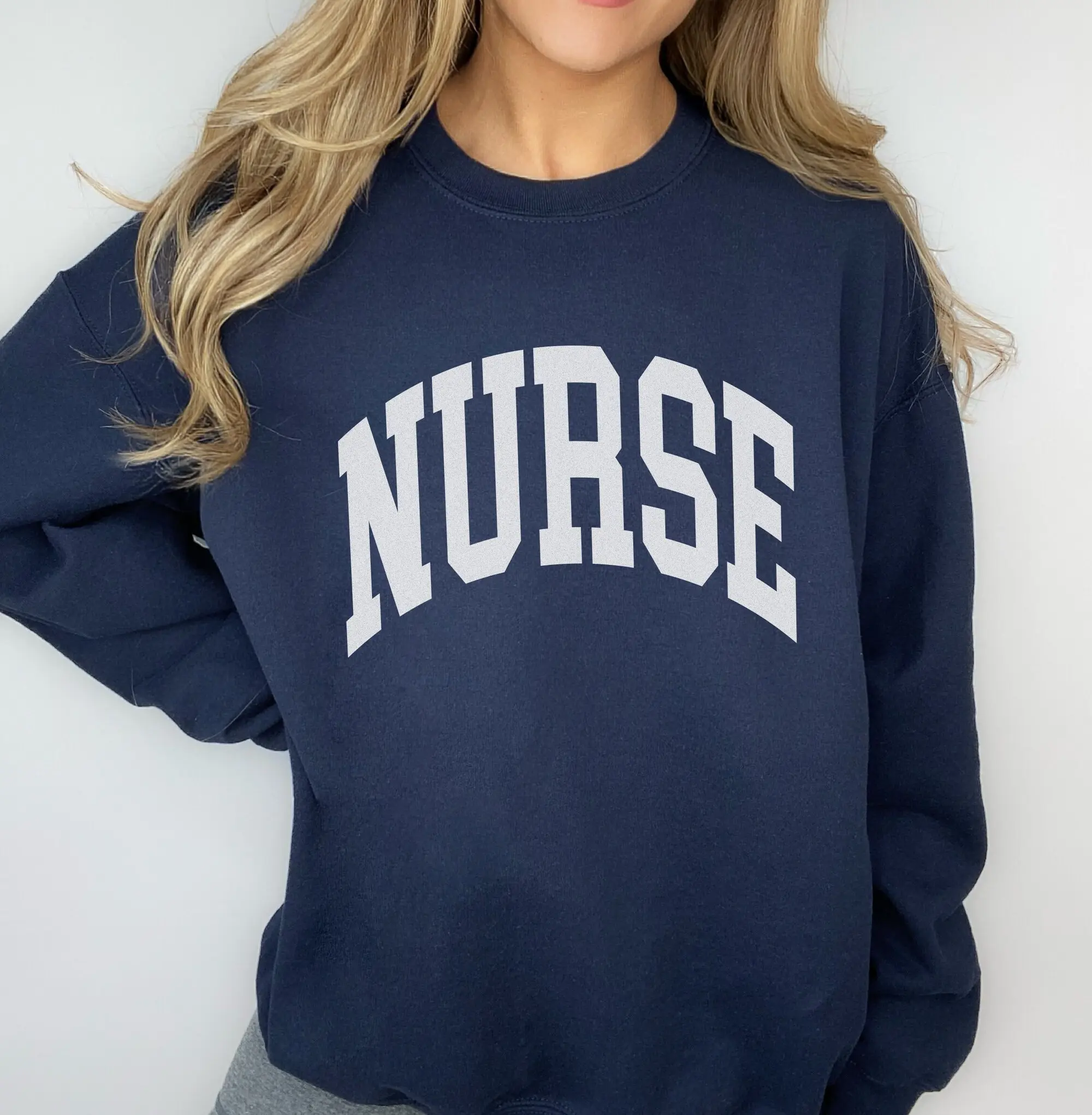 Nurse Sweatshirt, Faded Vintage Aesthetic, Gift for her, Future Nurse Shirt, Nurse Gift Cotton Fabric Womenswear Hoodie