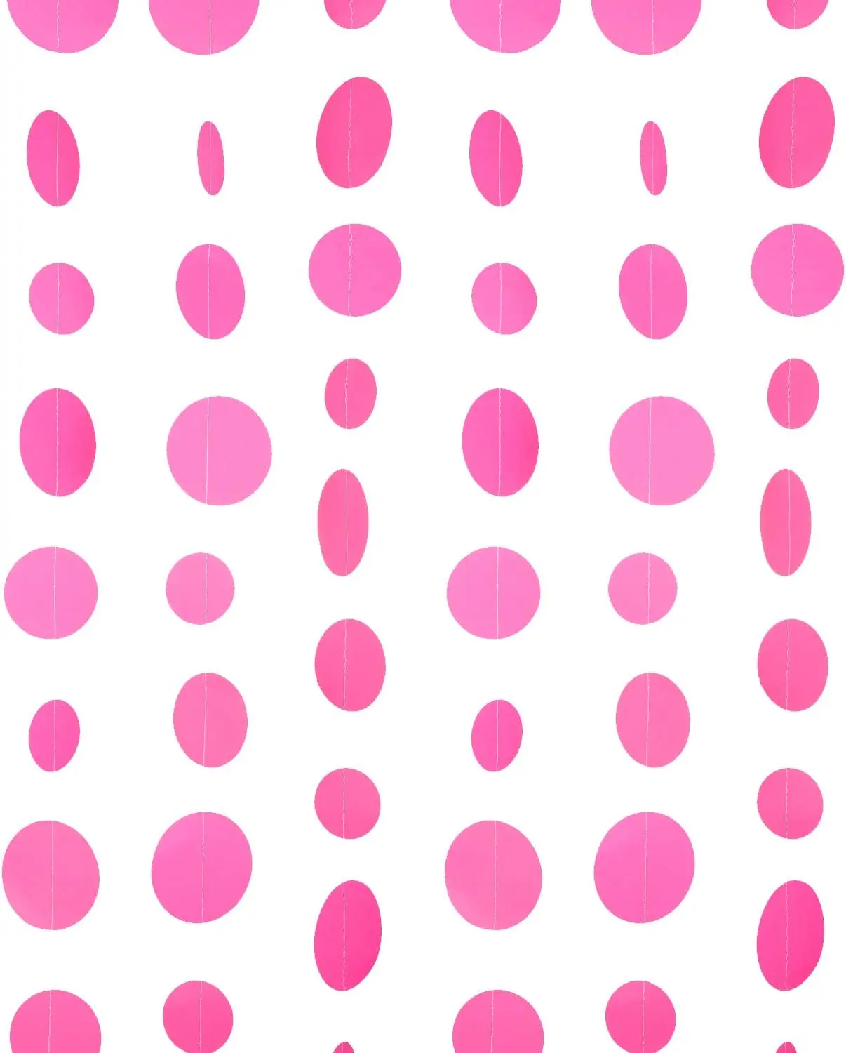 Hot  Paper Garland Circle Dot Party Banner Wall Streamers Backdrop Ceiling Hanging Decorations, 20  in Total