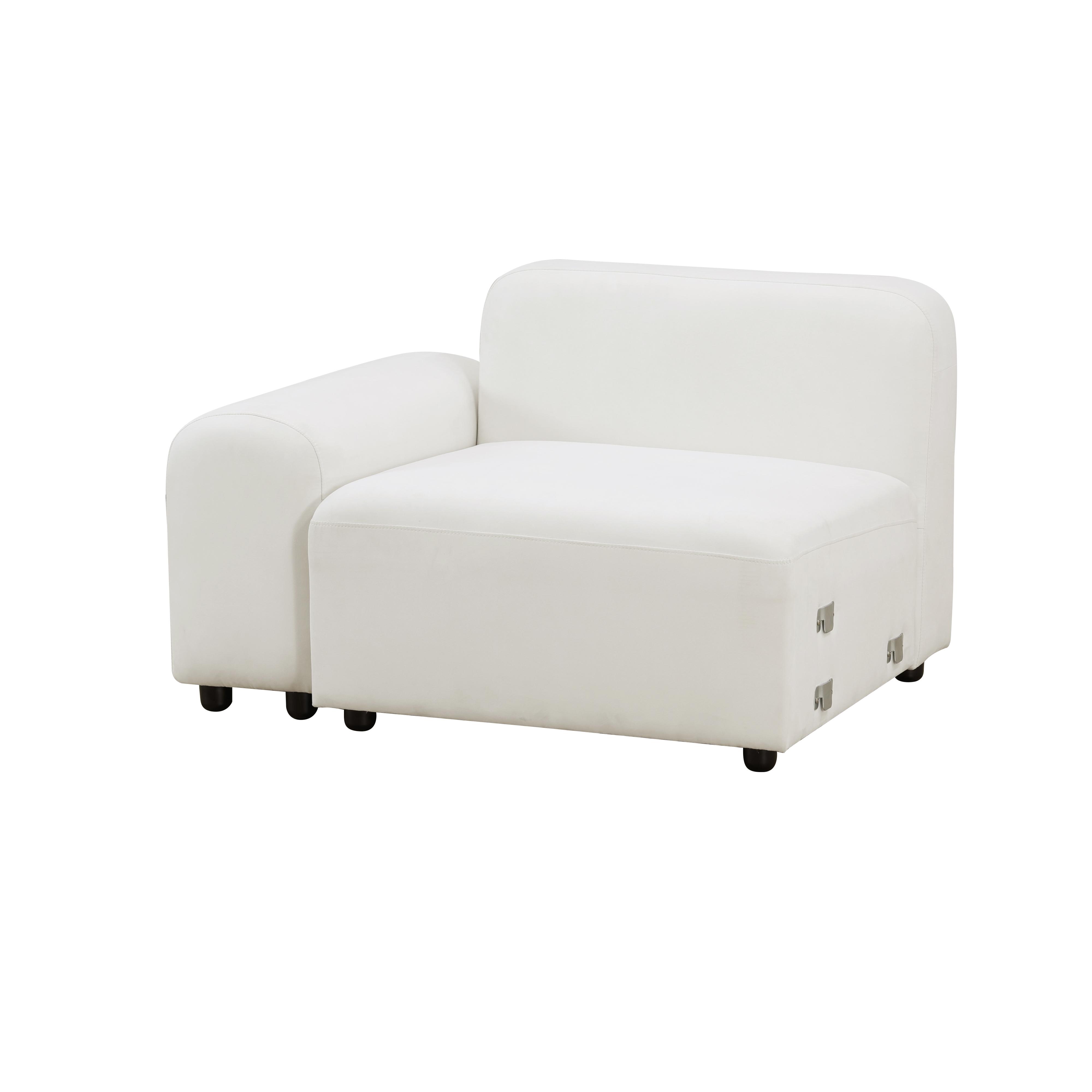 White Microfiber 4-Piece Modular Sofa Set - Buttery Soft, Pet-Friendly, Spill-Resistant, Flexible Design for Living Room & Dining Room