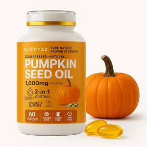 Pumpkin Seed Oil with Saw Palmetto Capsules | Cold Pressed, Pure Virgin Oil, Essential Fatty Acids & Phytosterols | 60 SoftgelsSupports Hair, Urinary, Bladder & Prostate Health | Non-GMO