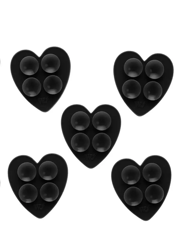 Mini Black Heart Stickeez | Limited Edition Trendy iPhone Sticker Accessory | Dainty Cute Black Glittery Stickers | Women Owned Small Business | Silicone Protective Dainty Red Cute Protector Cellphone