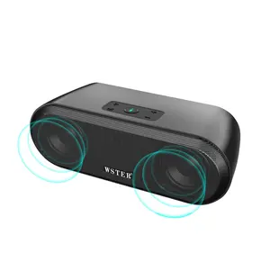 WSTER JC-820 portable Bluetooth speaker, super heavy subwoofer, supports USB, TF card, AUX and FM radio functions, supports TWS pairing, powerful sound effects, suitable for home, outdoor camping, car, party use, instantly ignite the atmosphere. durable