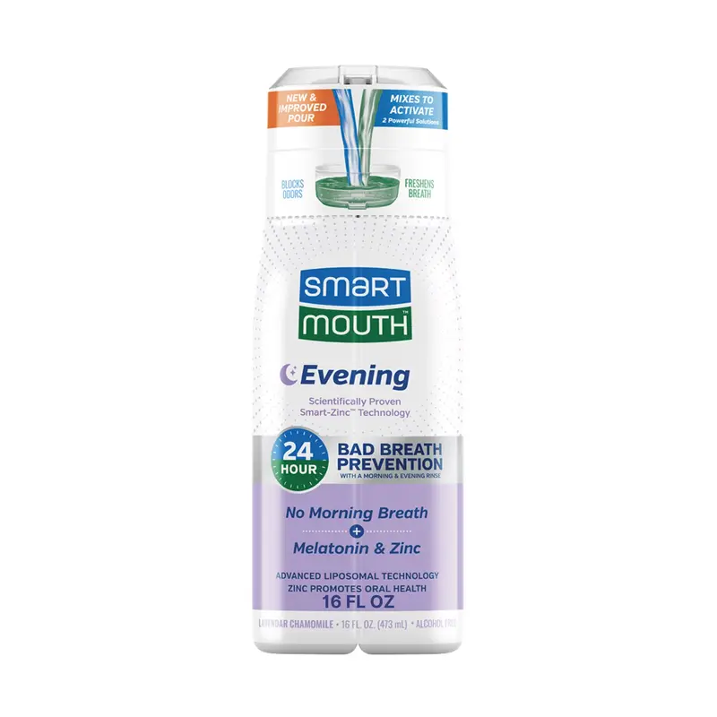 SmartMouth Evening Advanced Liposomal + Zinc Activated Breath Rinse 16oz