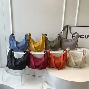 8 Colors Handmade Baggu Crescent Bag / Shoulder Bag - Stylish & Functional,  Adjustable Strap Simple Satchel Bag baggu  shoulder bag