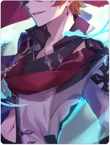 Genshin .Impact Tartaglia Game Wall Art Painting, Game And Anime Iron Prints for Home Decorations