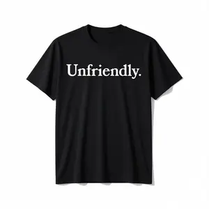 Cotton Short Sleeve UNFRIENDLY - Funny Antisocial Humorous Slogan Sarcasm Humor T-Shirt For Men Women