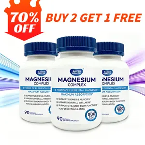 BAIFEN Magnesium Complex 8 Essential Forms 800mg Capsules for Muscle Recovery & Bone Density 90 Non-GMO Dietary Supplement