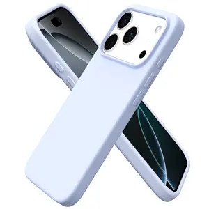 Compatible with iPhone 17 16 15 Series Case, Slim Liquid Silicone 3 Layers Full Covered Soft Gel Rubber Shockproof Phone Case, Protective Cover with Anti-Scratch Microfiber