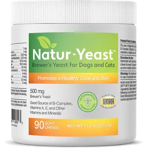 Green Pets Organics Natur-Yeast Brewer's Yeast Soft Chews for Dogs and Cats - Immune & Digestion Support, Healthy Skin, Glossy Coat