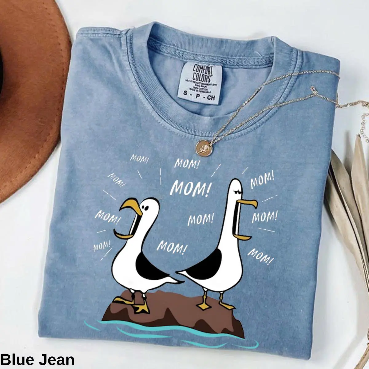 Comfort Colors Seagull Mom Mom Mom T-Shirt, Funny Mother's Day Gift For Mom, Mother's Day Gift Shirt
