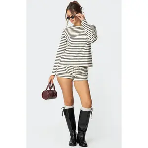 Edikted Women's Jordyn Striped Drawstring Shorts