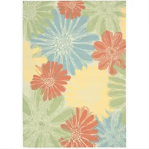 Nourison 11252 Home & Garden Area Rug Collection Ivory 7 ft 9 in. x 10 ft 10 in. Rectangle