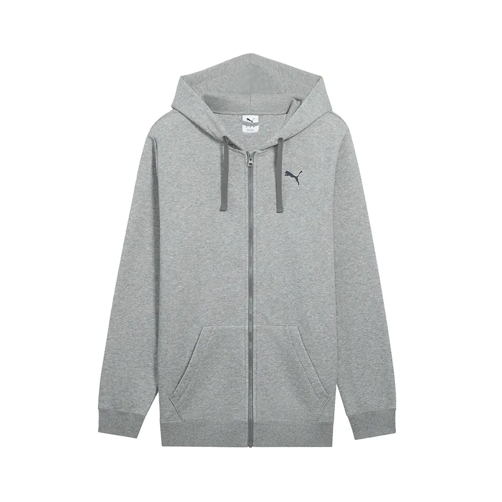PUMA Mens Essentials Distressed Hoodie Casual Outerwear Casual - Grey