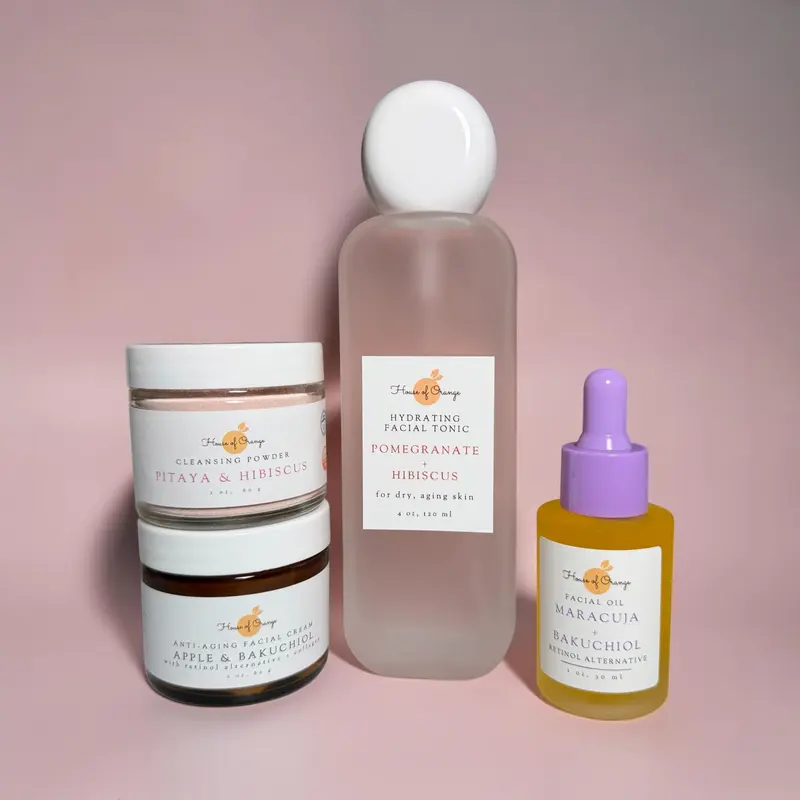 Natural Anti-Aging Facial Care Set- Anti-Aging, Sensitive Skin Friendly, Hydrating, Moisturizing Skincare Set