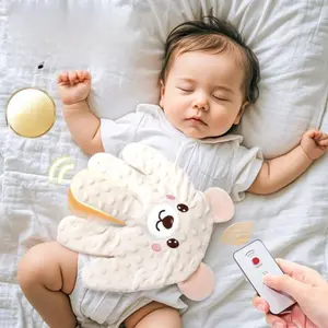 Animal Shape Baby Handheld Vibrating Soothing Stuffed Toy - Vibrating Relief, Prevents Startle Reflex, Aids Sleep via Automatic Patting, Relieves Colic for 2-Month-Old Infants