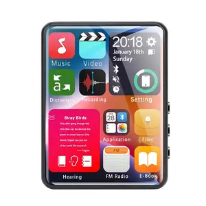 mp3 player music  movies  ebooks 2.4-inch touchscreen MP3 player Built-in 4GB Bluetooth MP4 player Memory expansion, audio recording, FM radio, video playback. Sd Usb Aluminium Micro Clock