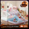 AMERLIFE Inflatable Water Slide Bounce House - Sports Toy for Toddlers with Jumping Area, Climbing Wall, Splash Pool, Water Gun, Included Air Blower (Ages 3-12, Backyard/Indoor Use, Automatic Button Inflate Deflate) #TikTokShopBlackFriday #cozy home