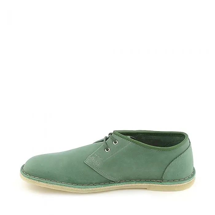 Clarks Men's Jink Green Suede Lace-Up Walking Boots, Casual Low Profile Style with Cushioned Insole and Synthetic Sole, Walking Shoes, Laces, Stitching Details, Footwear, Soft