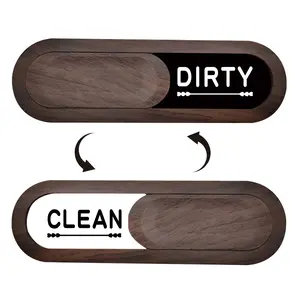 Wooden Style Dishwasher Status Indicator, Easy Install No Drilling, Dual State Clean/dirty, Multiple Wood Grain Options, Home Kitchen Essential