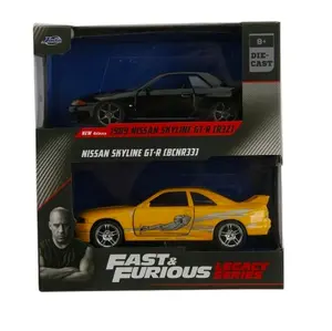 Jada Fast & Furious 1:32 Die-Cast Twin Pack - 1989 & 1995 Nissan Skyline GT-R Play Vehicles