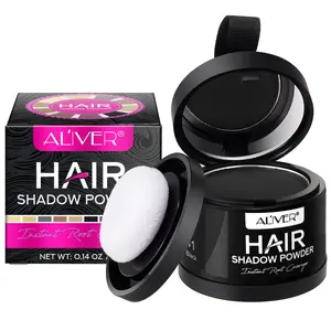 Aliver Hairline Powder - Root Touch-Up Hair Color for Gray Coverage - Bald Spot Concealing for Women & Men - 48-Hour Stain-Proof-Bronzer Makeup Cosmetic