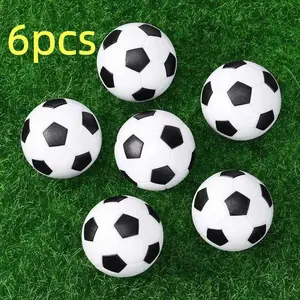 6pcs PU Desk Football Stress Relief Ball, Mini Solid Hand Squeeze Pressure Ball, Holiday Atmosphere Party Decoration Balls