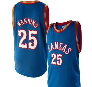25# Danny Manning Kansas Jayhawks  Alumni Basketball Jersey – Royal all over print
