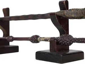 Wood Wizard Wand Stand Display for 2 Wands - 2-Tiered