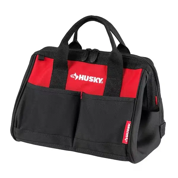 12-in Zippered Tool Bag with 4 Pockets for Tools & Hardware Organization