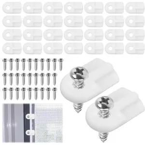 30pcs Window Screen Retainer Clip (Replacement for L5766 Flush-Mount Fasteners) — Includes Screws; Wind-Resistant Window Retainer Clip for Securing Window Screens and Storm Windows; Window Screen & Storm Window Accessory
